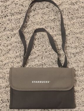 Starbucks Two-Tone Messenger Bag in Taupe and Black